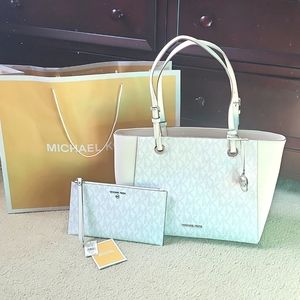 Michael Kors Tote and Wristlet Bundle
